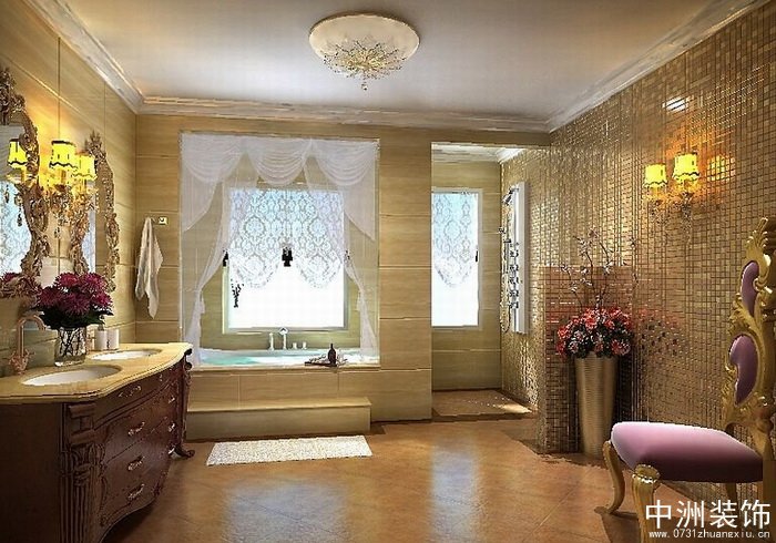 古典中式浴室装修效果图