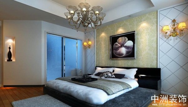 现代风格装修设计方案两室一厅卧室装修效果图