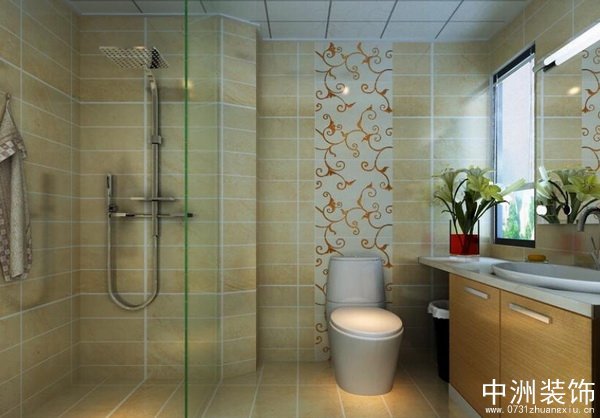 现代风格设计装修浴室效果图
