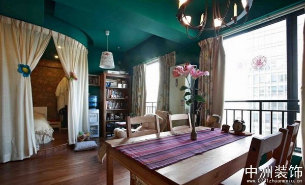 韩式家装风格卧室及书房装修效果图