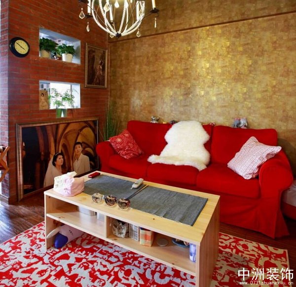 韩式家装风格沙发背景墙装修效果图