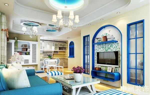 地中海风格家装设计客厅效果图